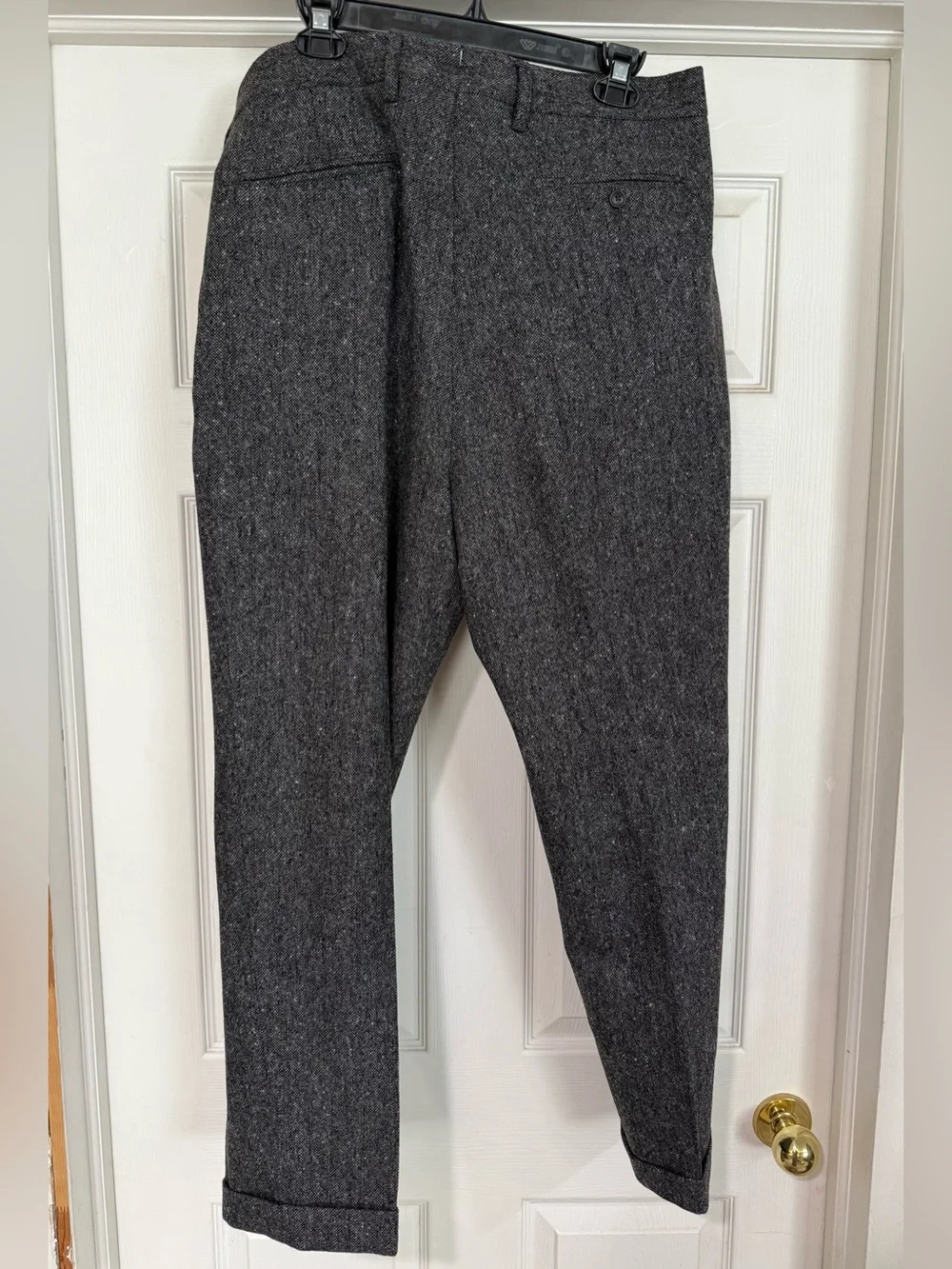 TODD SNYDER Men's Charcoal Gray Madison Trouser Dress Pants